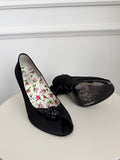 Satin Peep Toe Pumps