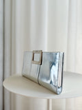Metallic Leather Clutch