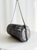 2003-2004 Horizontal Quilt Mini Barrel Metallic Bag