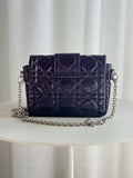 Cannage Patent Leather Cross Body Bag