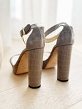 Platform Embossed Leather Sandals
