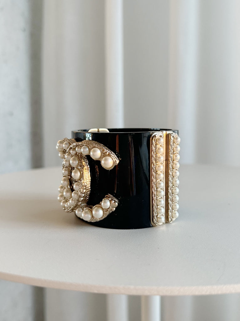 Faux Pearl Detail Cuff