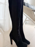 Suede Knee High Boots