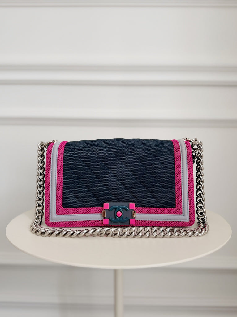 Quilted Canvas Fluo Boy Bag