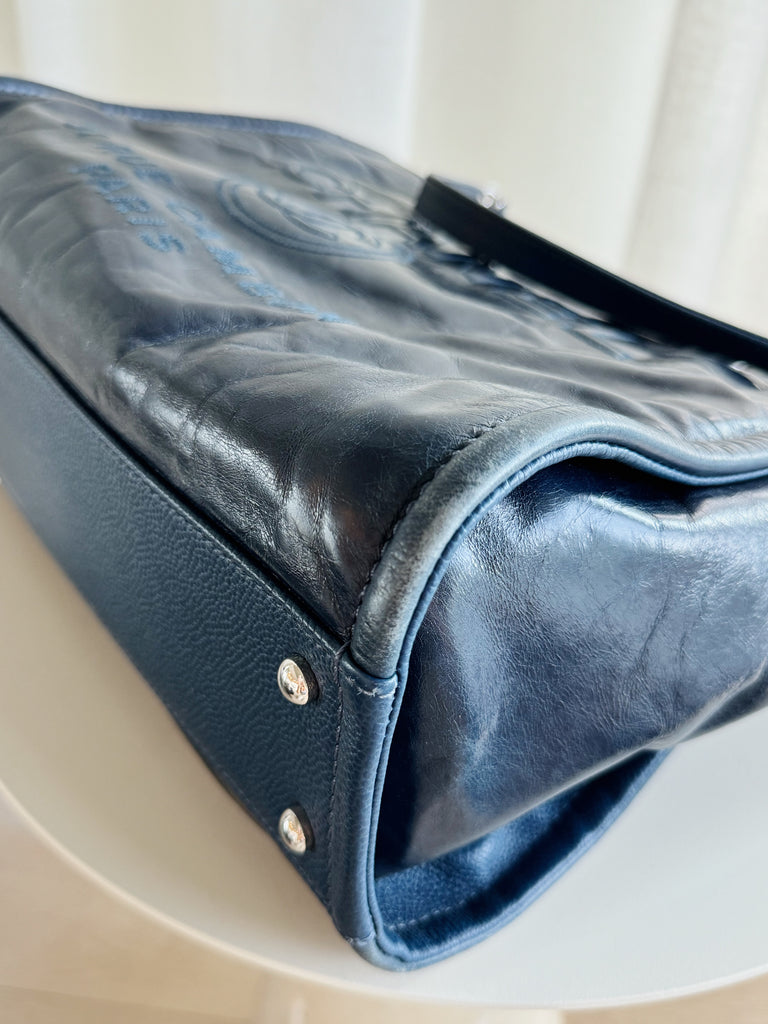 2016 Glazed Calfskin Leather Deauville Tote