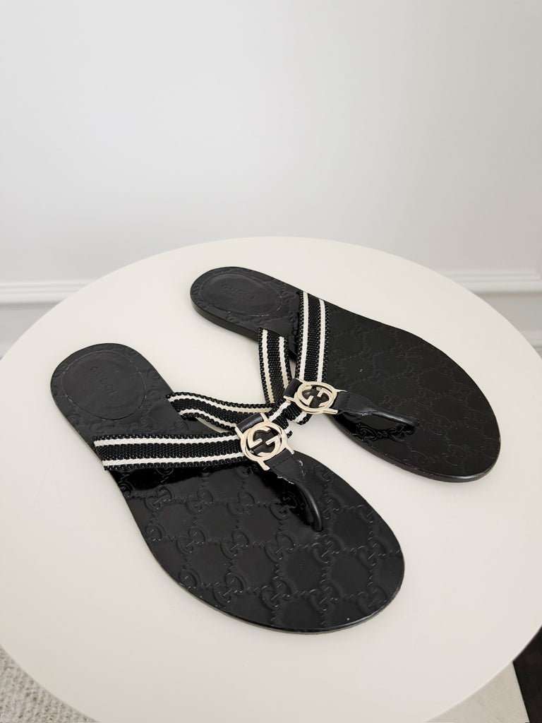Canvas Thong Sandals