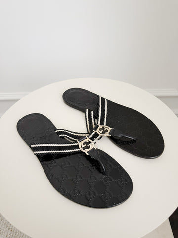 Canvas Thong Sandals