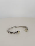 Classic Two-Tone Cable Bracelet