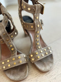 Suede Studded Sandals