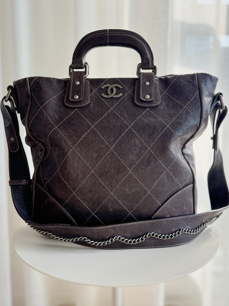 Quilted Leather Tote