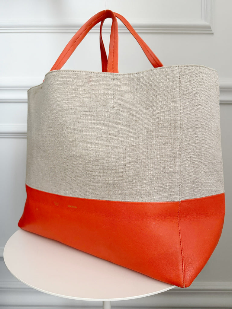 Canvas and Leather Cabas Tote