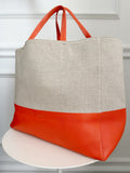 Canvas and Leather Cabas Tote