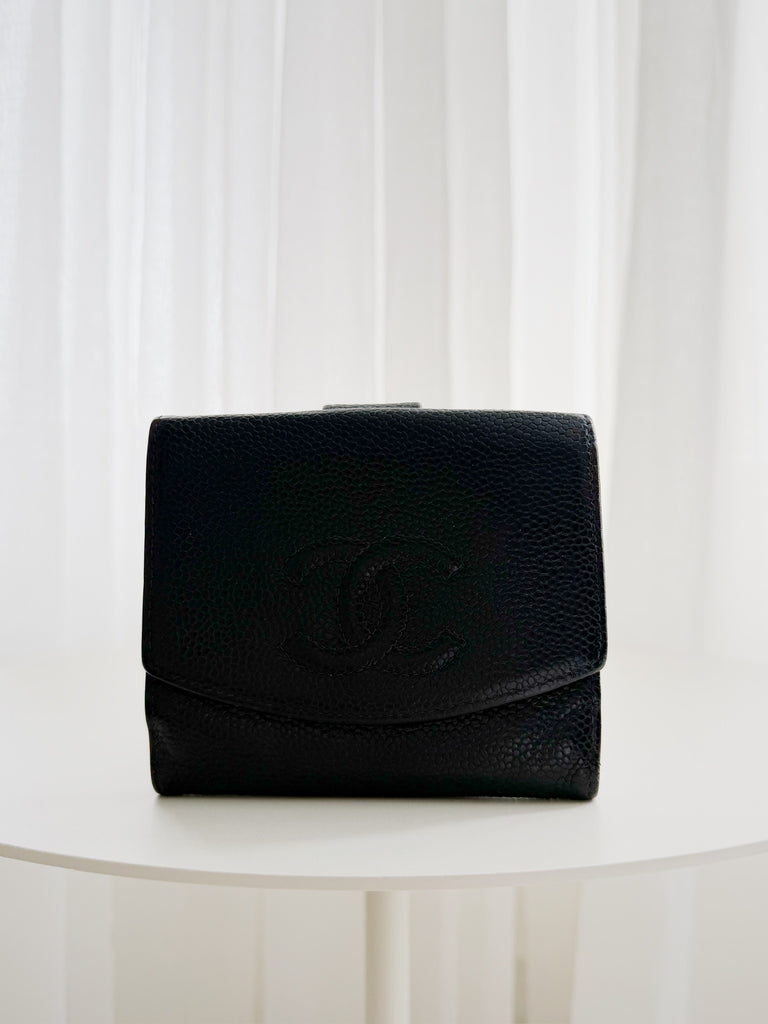 Caviar Leather French Purse Wallet