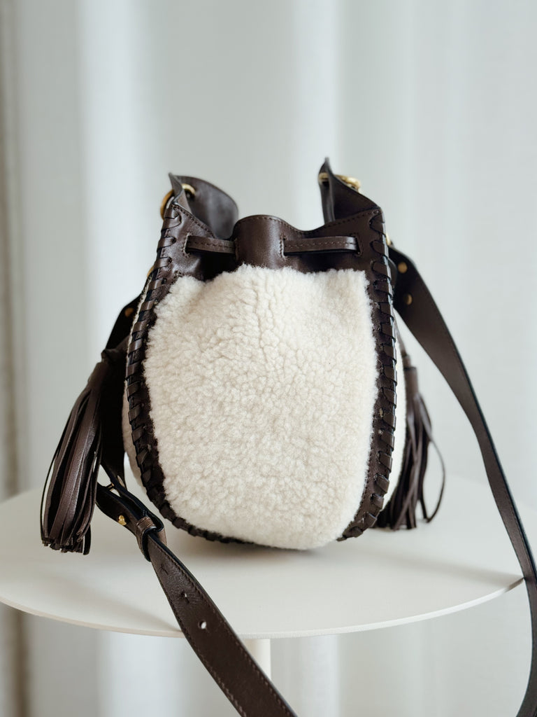 Shearling Silao Bucket Bag