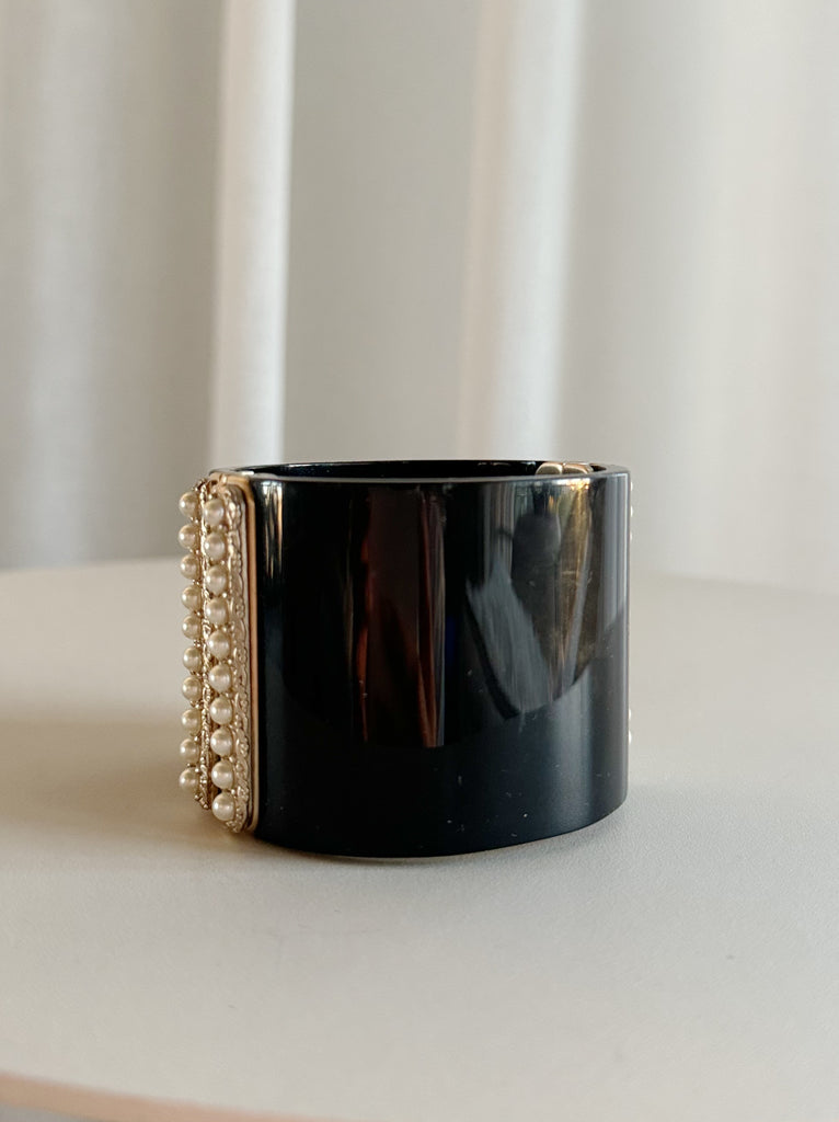 Faux Pearl Detail Cuff
