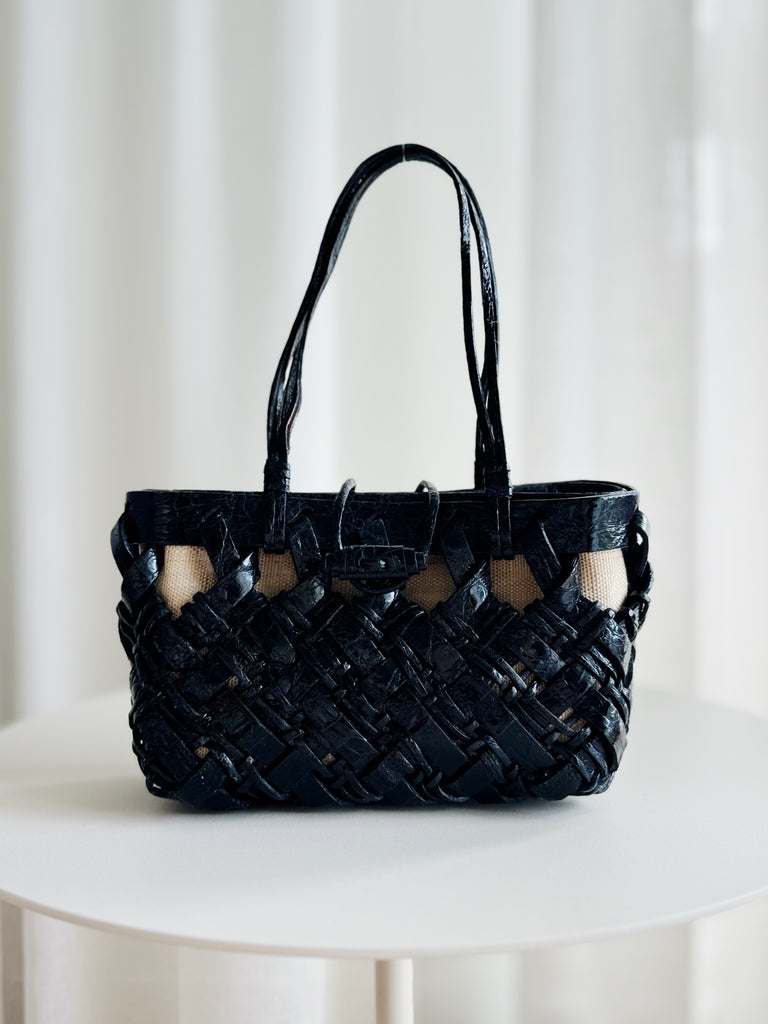 Crocodile Mini Top Handle Bag