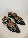 Leather Pointed Flats