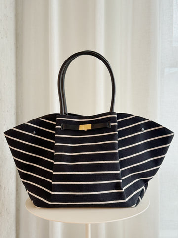 New York Striped Canvas Tote