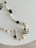 Long Faux Pearl Necklace