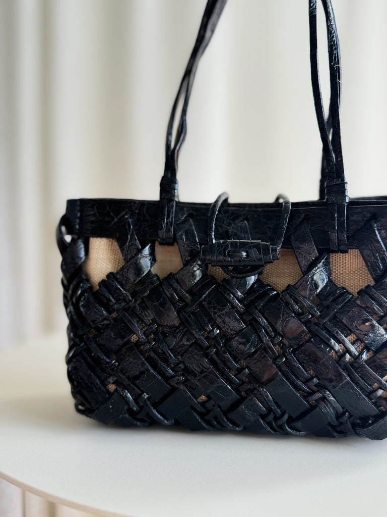 Crocodile Mini Top Handle Bag