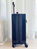 Nylon and Saffiano leather trolley on wheels