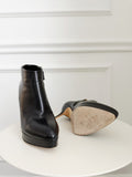 Leather High Heel Ankle Boots