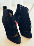 Christina Suede Tassel Booties