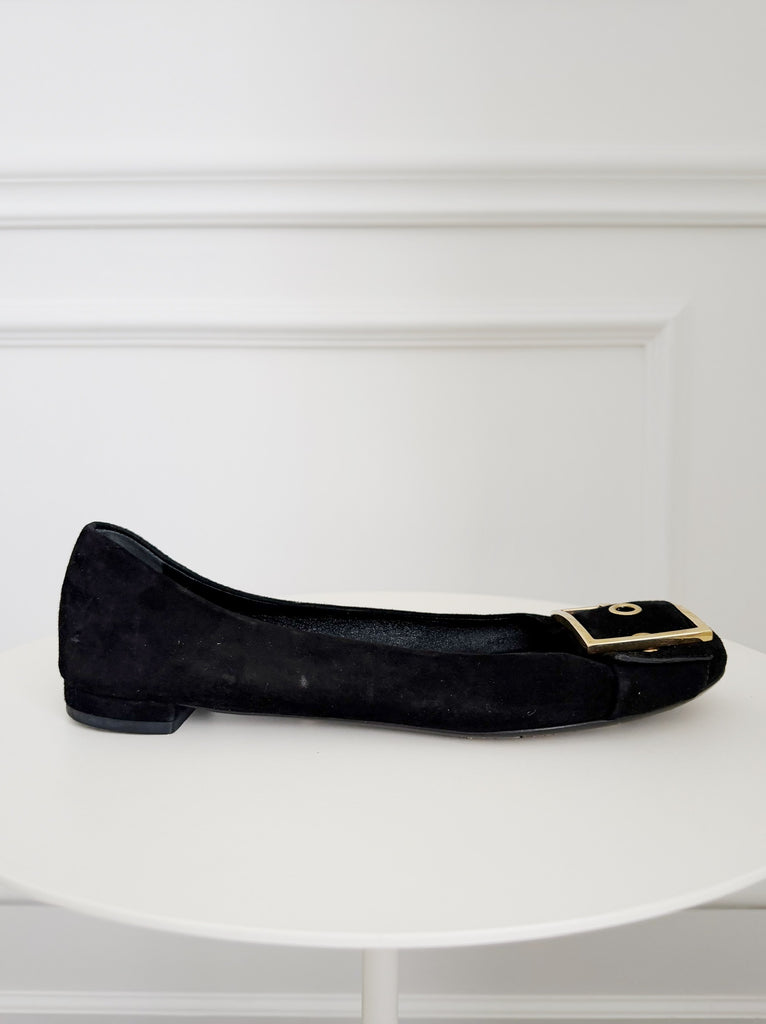 Suede Round Toe Flats