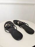 Leather GG Flat Sandals