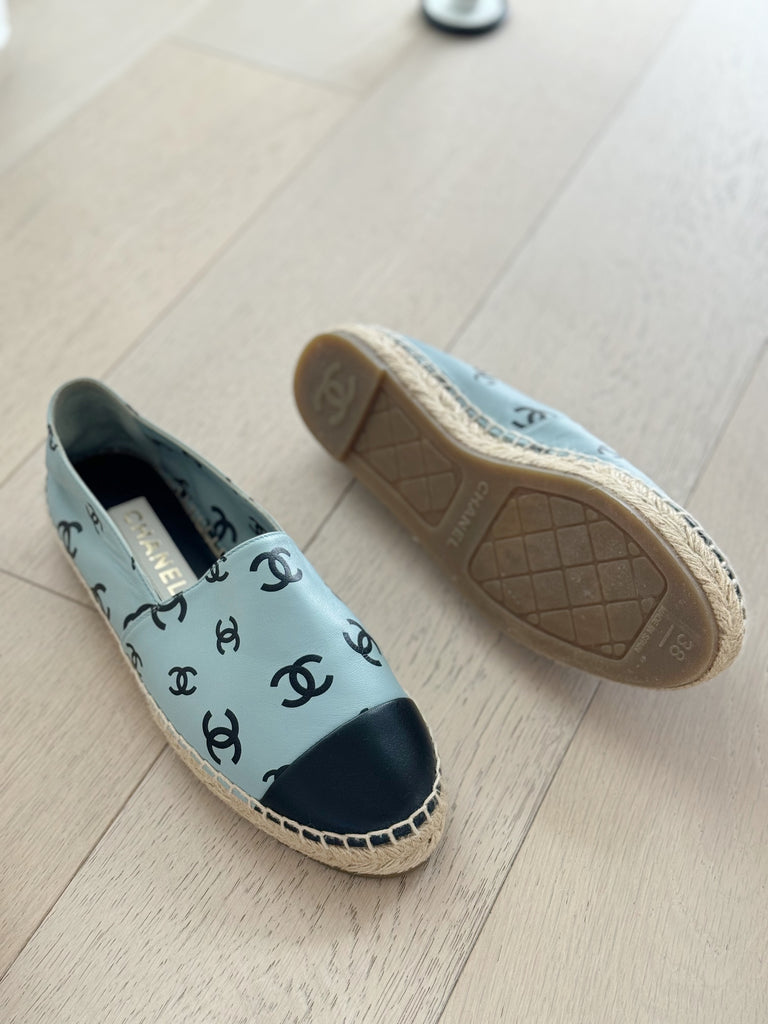 Logo Leather Espadrilles