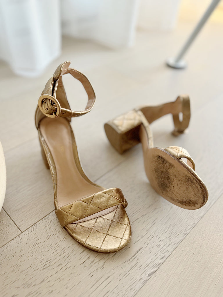 Quilted Leather Sandals