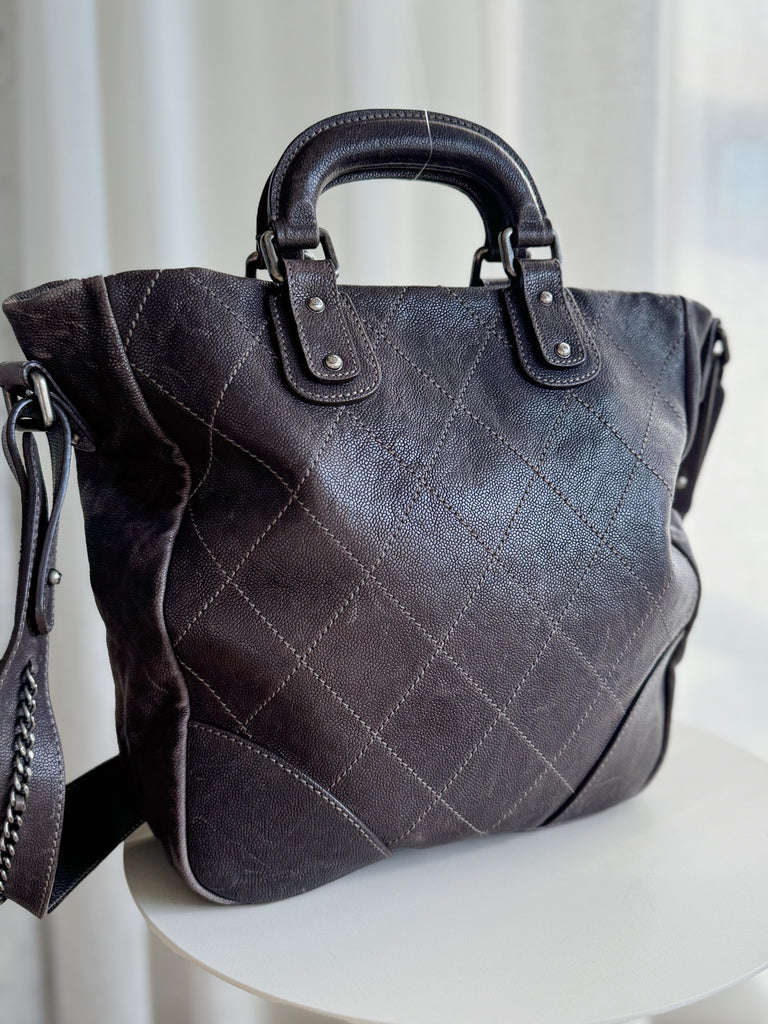 Quilted Leather Tote