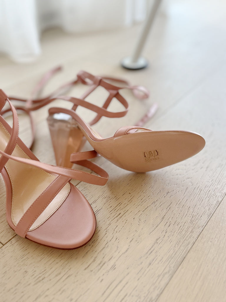 Lucite Heel Sandals