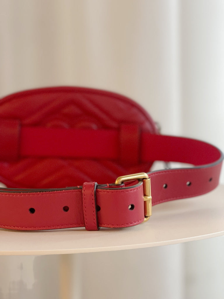 Matelassé Leather GG Marmont Belt Bag