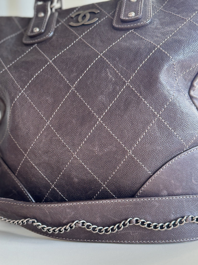 Quilted Leather Tote