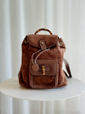 Vintage Suede Mini Bamboo Backpack