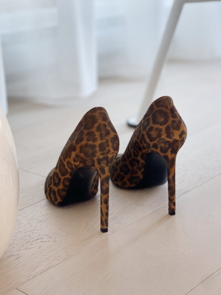 Pointed Leopard Pumps