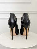 Leather High Heel Ankle Boots