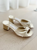 Metallic Leather Sandals