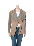 Cashmere and Suede Cardigan