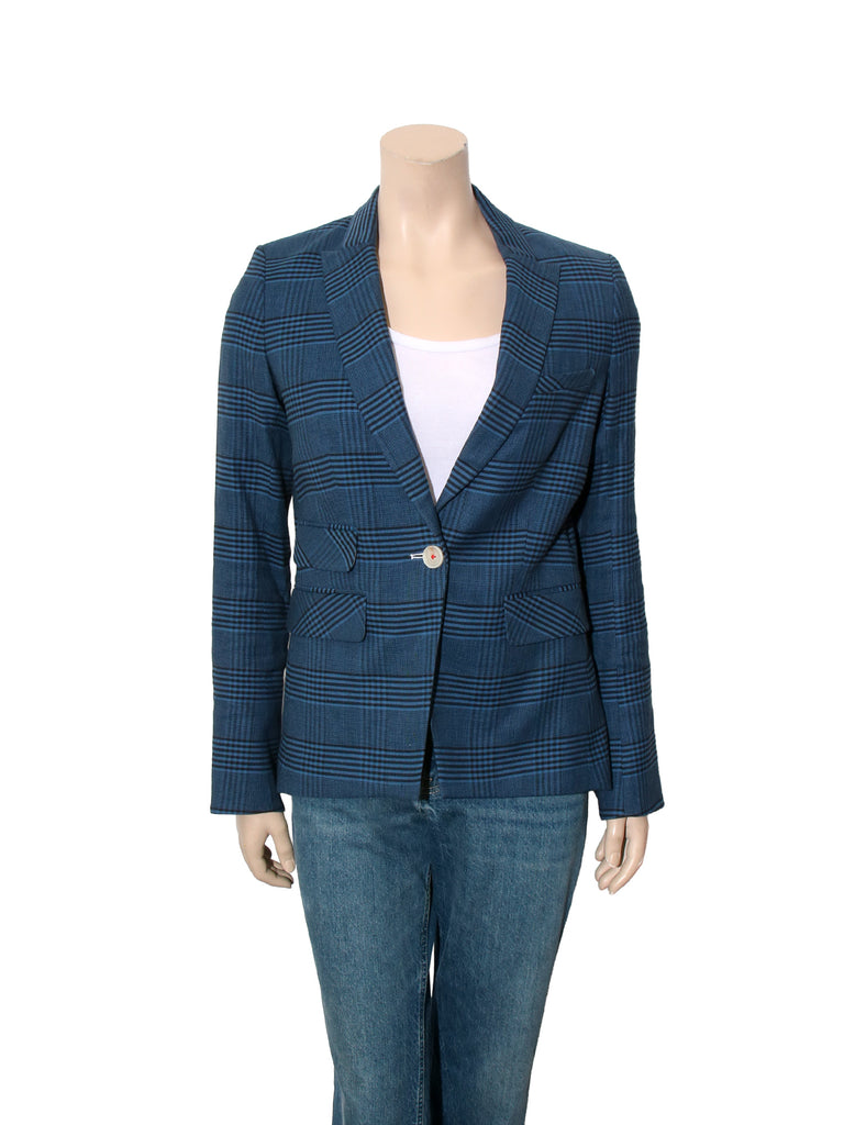 Check Print Blazer
