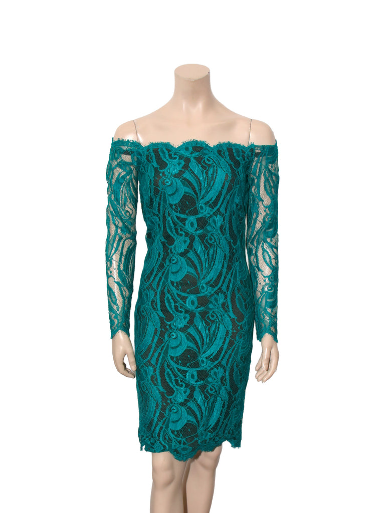Vintage Long Sleeve Off Shoulder Lace dress