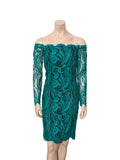 Vintage Long Sleeve Off Shoulder Lace dress