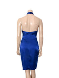 Silk Halter Neck Dress