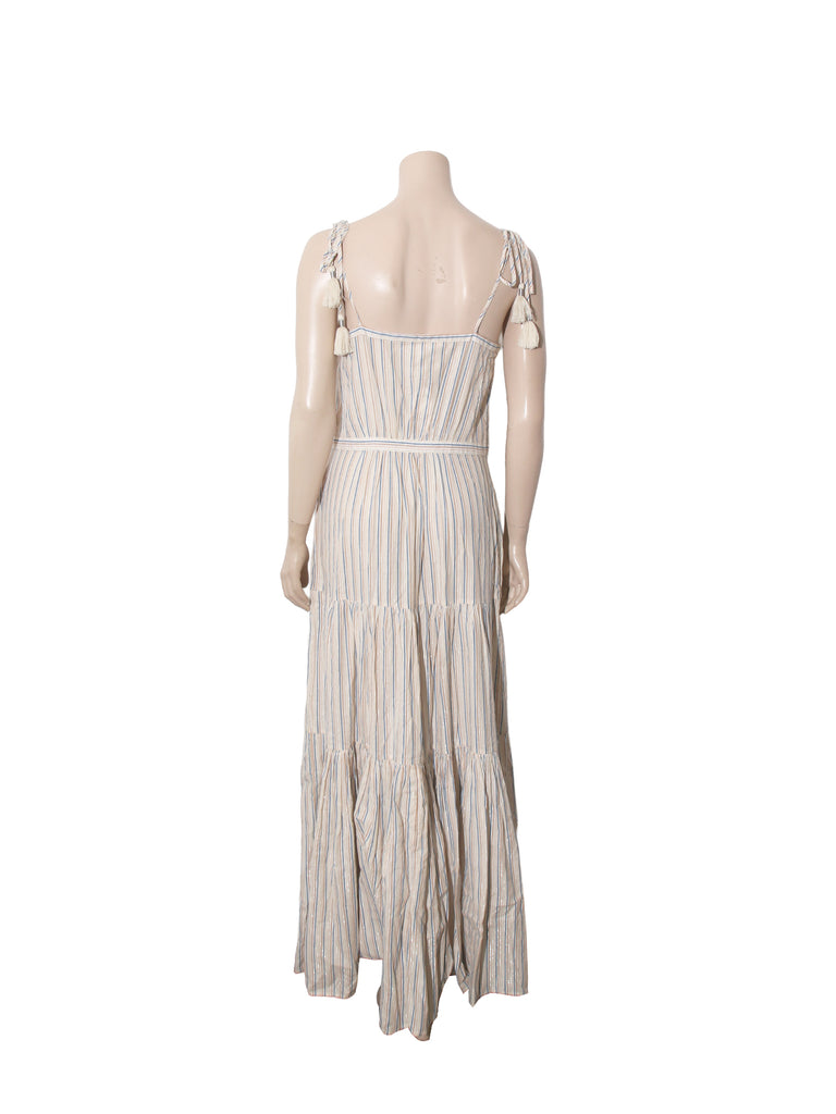 Button Down Striped Maxi Dress