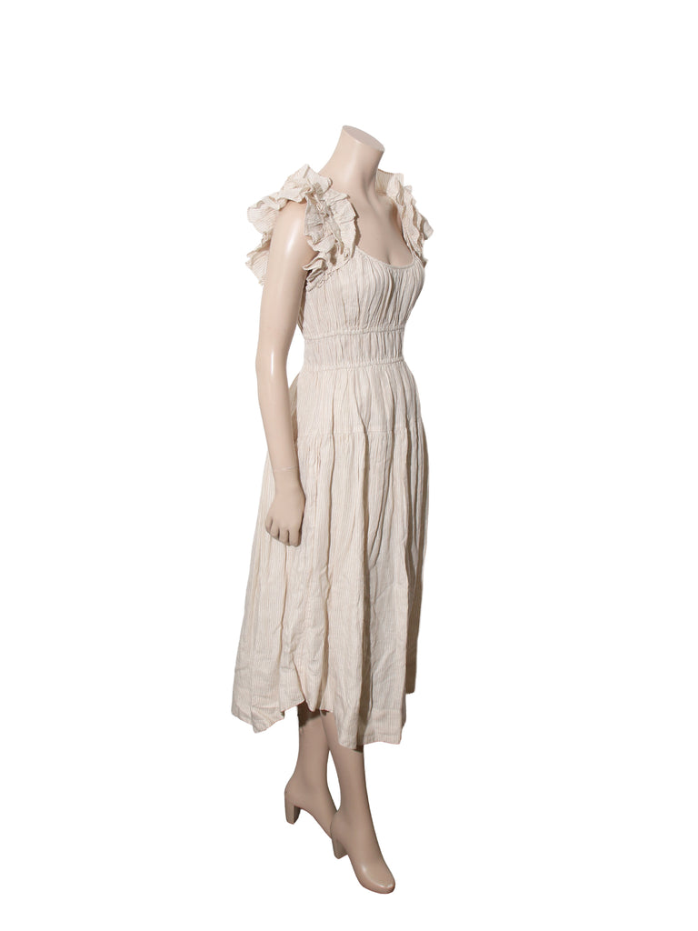 Striped Linen Maxi Dress