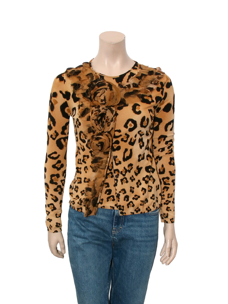 Vintage Leopard Print Sweater Set