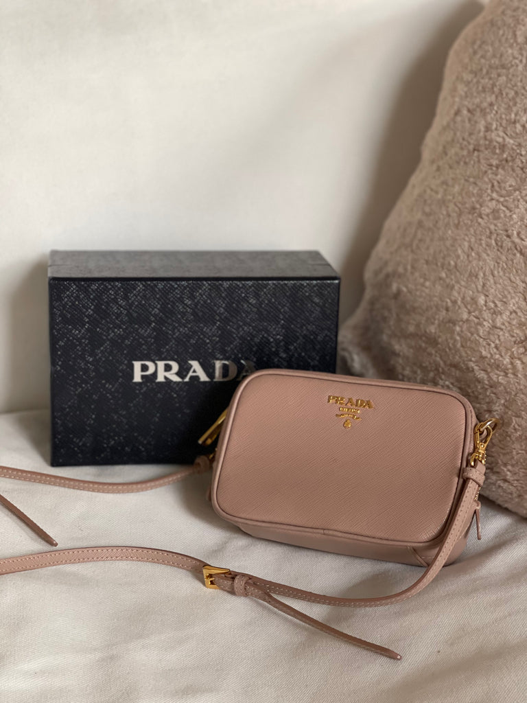 Pre-owned Prada Saffiano Lux Mini Camera Bag – Sabrina's Closet