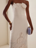Rayna Floral-Appliquéd Crepe Maxi Dress