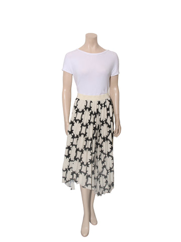 Printed Pleated Toluca  Skirt